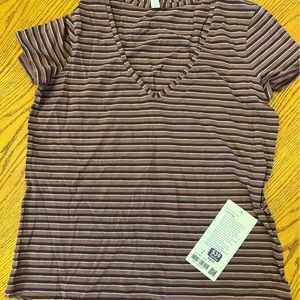 NWT Lululemon Striped Love Tee V-neck